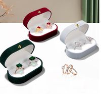 Simple Style Solid Color Flocking Jewelry Boxes main image 1