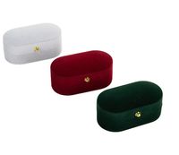 Simple Style Solid Color Flocking Jewelry Boxes main image 2