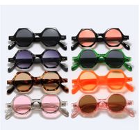 Hip-hop Streetwear Solid Color Ac Round Frame Full Frame Men's Sunglasses main image 1