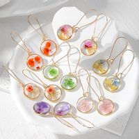 1 Pair Cute Romantic Simple Style Plant Flower Epoxy Resin Drop Earrings main image 1