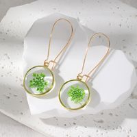 1 Pair Cute Romantic Simple Style Plant Flower Epoxy Resin Drop Earrings sku image 9