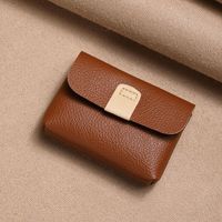 Unisex Solid Color Pu Leather Flip Cover Card Holders sku image 4