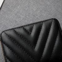 Unisex Solid Color Pu Leather Zipper Card Holders main image 4