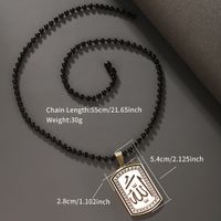 304 Stainless Steel 18K Gold Plated Raw Steel Black Gun Hip-Hop XUPING Plating Geometric Pendant Necklace main image 2