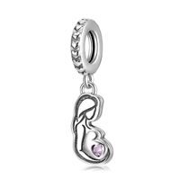 1 Piece Elegant Simple Style Moon Butterfly Sterling Silver Inlay Jewelry Accessories sku image 1