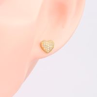 1 Pair Sweet Simple Style Heart Shape Sterling Silver Ear Studs main image 5