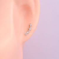 1 Pair Basic Classic Style Geometric Sterling Silver Ear Studs main image 5