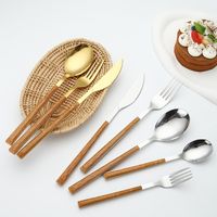 Casual Vacation Multicolor Stainless Steel Wood Spoon 1 Piece main image 1
