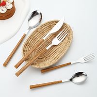 Casual Vacation Multicolor Stainless Steel Wood Spoon 1 Piece main image 2