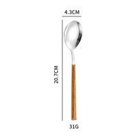 Casual Vacation Multicolor Stainless Steel Wood Spoon 1 Piece sku image 6