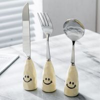 Casual Vacation Cartoon Stainless Steel Fruit Fork 1 Piece main image 1