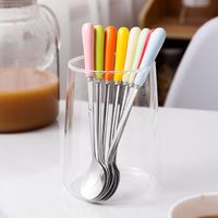 Casual Vacation Solid Color Stainless Steel Spoon 1 Piece main image 4