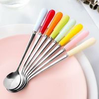 Casual Vacation Solid Color Stainless Steel Spoon 1 Piece main image 1