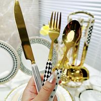 Chinoiserie Vacation Solid Color Stainless Steel Spoon Fruit Fork 1 Piece main image 4