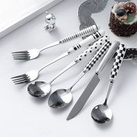 Chinoiserie Vacation Solid Color Stainless Steel Spoon Fruit Fork 1 Piece main image 6