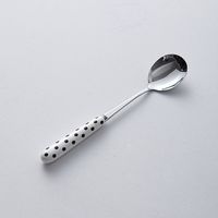 Chinoiserie Vacation Solid Color Stainless Steel Spoon Fruit Fork 1 Piece sku image 9