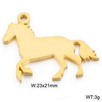 1 Piece Stainless Steel Zircon 18K Gold Plated Animal sku image 12