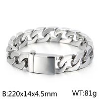 Simple Style Geometric Titanium Steel Hollow Out Men's Bracelets sku image 1