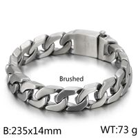 Simple Style Geometric Titanium Steel Hollow Out Men's Bracelets sku image 2