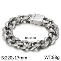 Simple Style Geometric Titanium Steel Hollow Out Men's Bracelets sku image 4