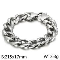 Simple Style Geometric Titanium Steel Hollow Out Men's Bracelets sku image 3