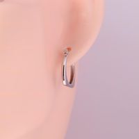 1 Pair Simple Style Solid Color Plating Sterling Silver Earrings main image 6