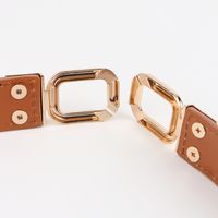 Classic Style Solid Color Alloy Women's Leather Belts main image 5
