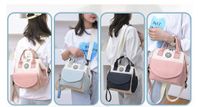 Women's Medium Nylon Color Block Basic Square Zipper Functional Backpack Diaper Bags main image 2
