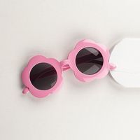 Funny Simple Style Flower Resin Special-shaped Mirror Flowers Full Frame Women's Sunglasses main image 1