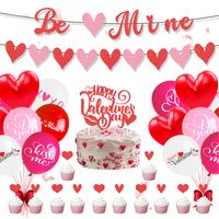 Valentine's Day Cartoon Style Sweet Letter Heart Shape Paper Party Festival Decorative Props main image 5