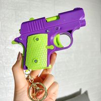 Cute Pistol Plastic Unisex Bag Pendant Keychain sku image 4