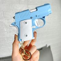 Cute Pistol Plastic Unisex Bag Pendant Keychain sku image 2