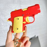 Cute Pistol Plastic Unisex Bag Pendant Keychain sku image 1