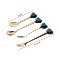 Valentine's Day Chinoiserie Casual Solid Color Stainless Steel Spoon 1 Piece main image 3