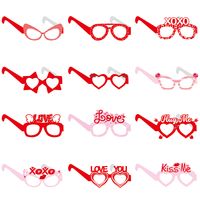 Valentine's Day Cartoon Style Solid Color Paper Party Festival Decorative Props main image 1