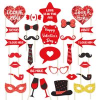 Valentine's Day Cartoon Style Star Heart Shape Paper Party Festival Decorative Props sku image 1