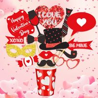 Valentine's Day Cartoon Style Star Heart Shape Paper Party Festival Decorative Props main image 2