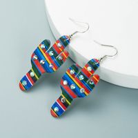 1 Pair Elegant Vintage Style Classic Style Cactus Painted Plating Inlay Alloy Rhinestones Silver Plated Drop Earrings main image 7