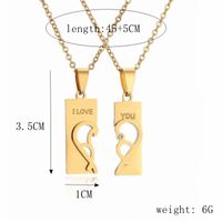 Ig Style Simple Style Love Heart Shape Lock Stainless Steel Plating Inlay Zircon Pendant Necklace main image 5