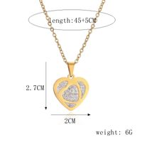 Ig Style Simple Style Love Heart Shape Lock Stainless Steel Plating Inlay Zircon Pendant Necklace main image 4