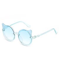 Cute Sweet Simple Style Solid Color Ac Special-shaped Mirror Frameless Kids Sunglasses main image 5