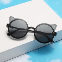 Cute Sweet Simple Style Solid Color Ac Special-shaped Mirror Frameless Kids Sunglasses main image 4