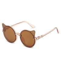Cute Sweet Simple Style Solid Color Ac Special-shaped Mirror Frameless Kids Sunglasses sku image 5