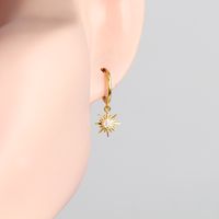 1 Pair Simple Style Commute Star Inlay Sterling Silver Zircon Drop Earrings main image 5