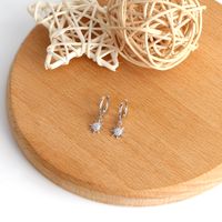 1 Pair Simple Style Commute Star Inlay Sterling Silver Zircon Drop Earrings main image 8