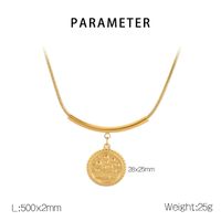 Stainless Steel 18K Gold Plated Simple Style Plating Life Tree Pendant Necklace main image 2