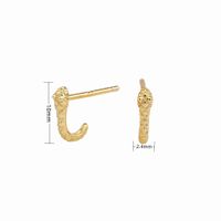 1 Pair Simple Style Snake Plating Sterling Silver Gold Plated Ear Studs main image 3