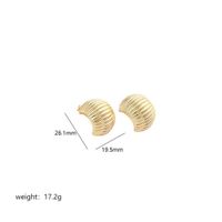 1 Pair Simple Style C Shape Plating Copper 18k Gold Plated Ear Studs main image 2
