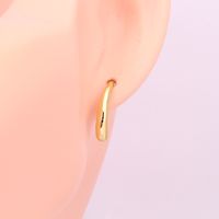 1 Pair Simple Style Solid Color Plating Sterling Silver Gold Plated Earrings main image 8