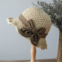 Women's Cartoon Style Flower Curved Eaves Straw Hat main image 3